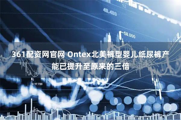361配资网官网 Ontex北美裤型婴儿纸尿裤产能已提升至原来的三倍